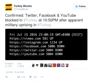 Social media blocked in Turkey